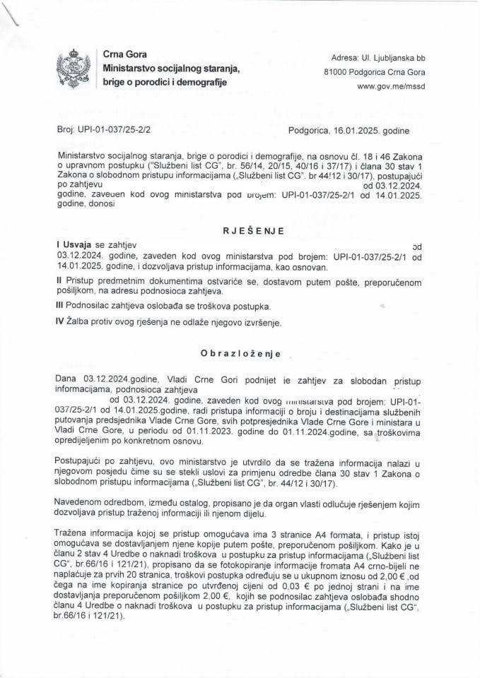 Rješenje UPI-01-037-25-2-2