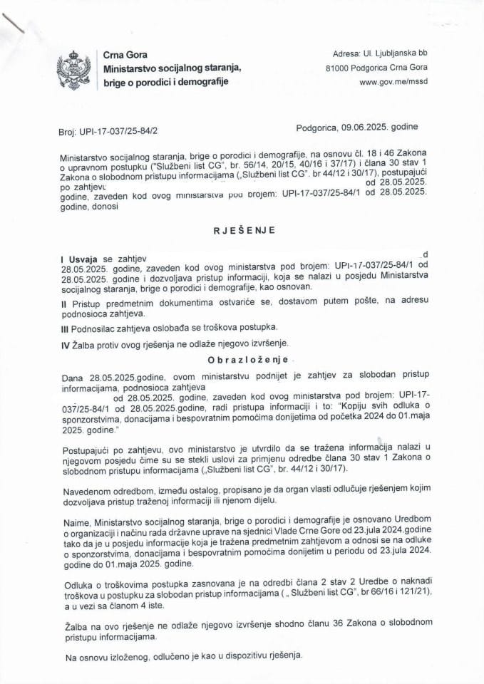 Rješenje UPI-17-037-25-84-2