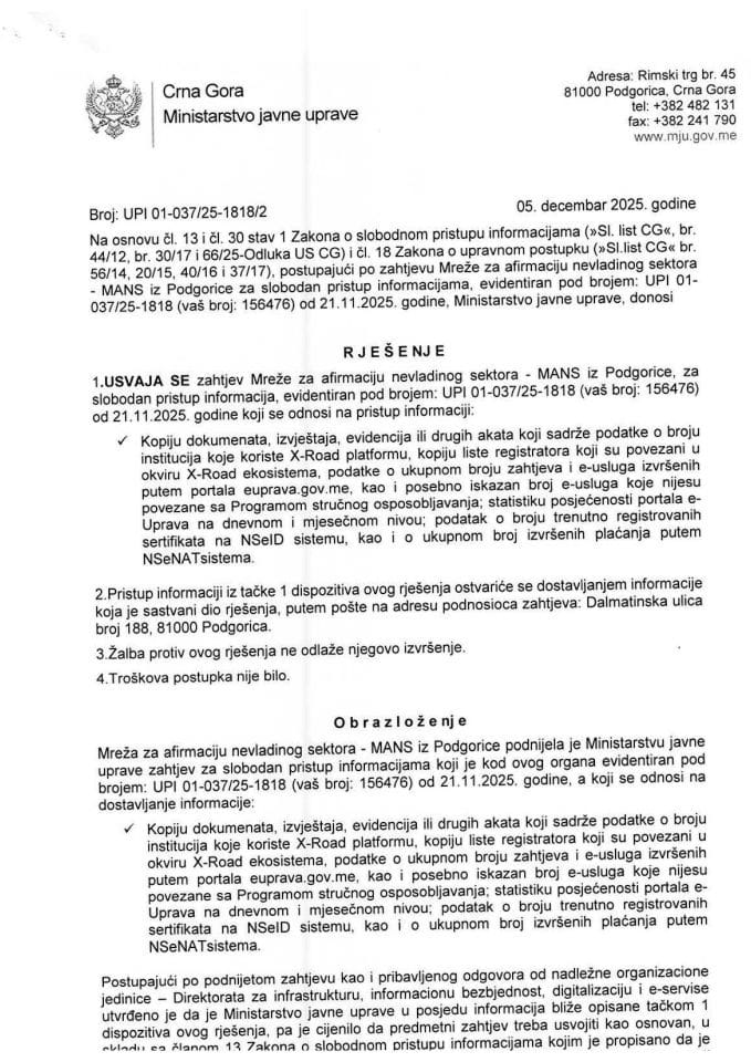 SPI-RJEŠENJE MANS-1818