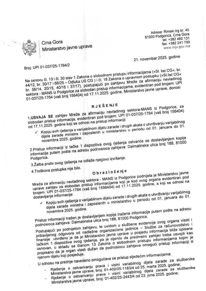 SPI-RJEŠENJE MANS - 1764