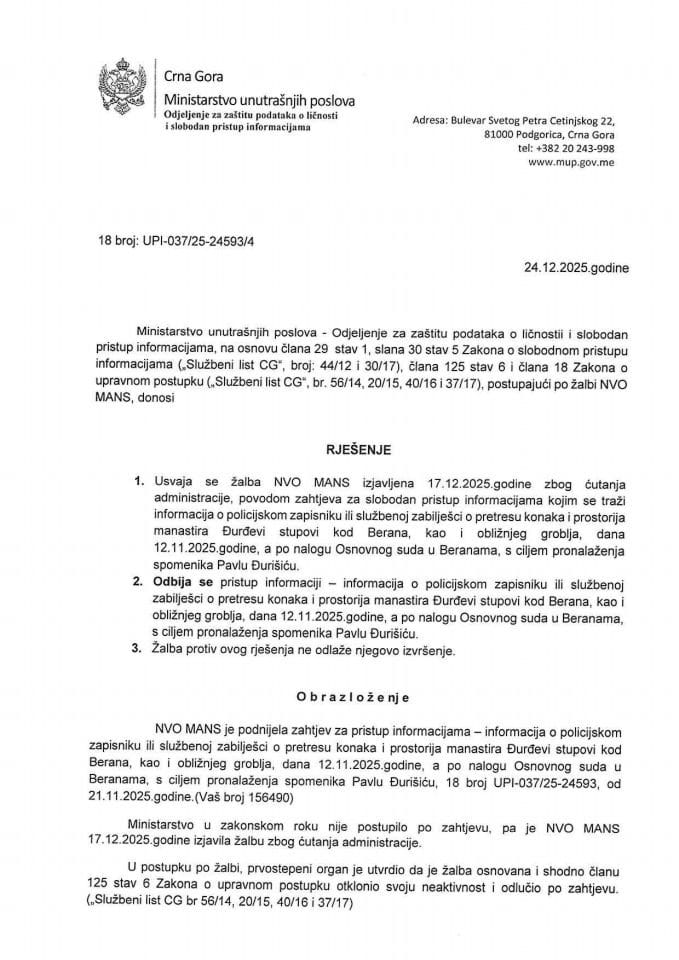 rješenje br. 18-UPI-037/25-24593/4