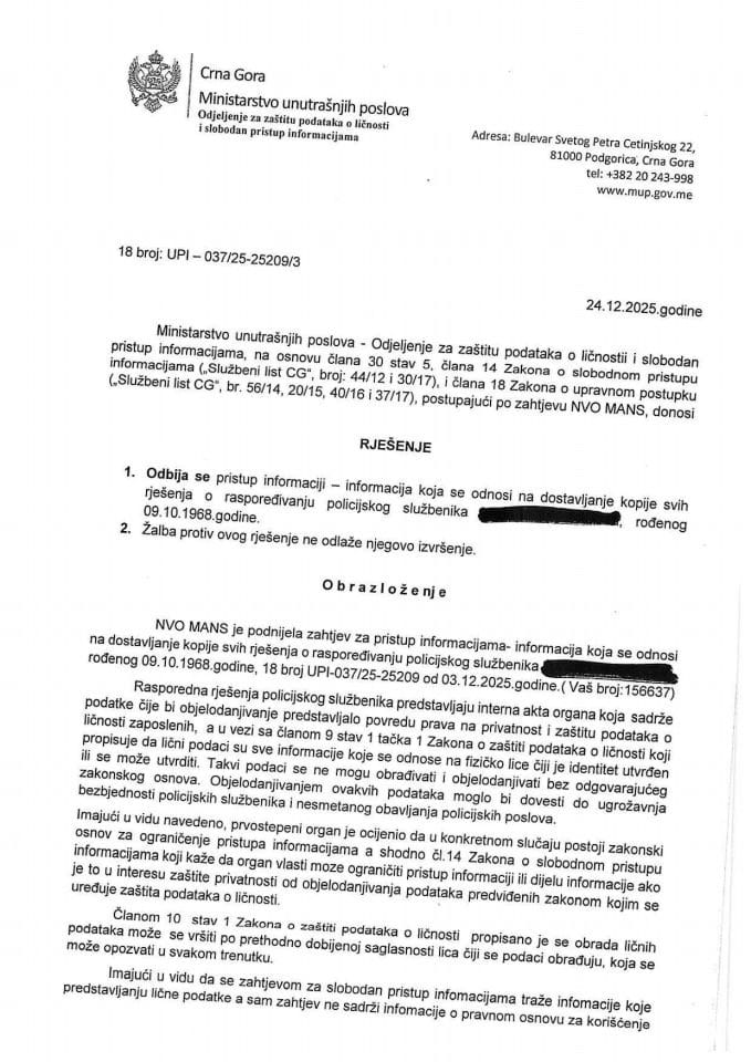 rješenje br. 18-UPI-037/25-25209/3