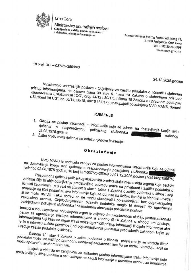 rješenje br. 18-UPI-037/25-25049/3