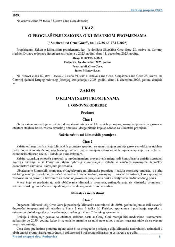 Zakon o klimatskim promjenama