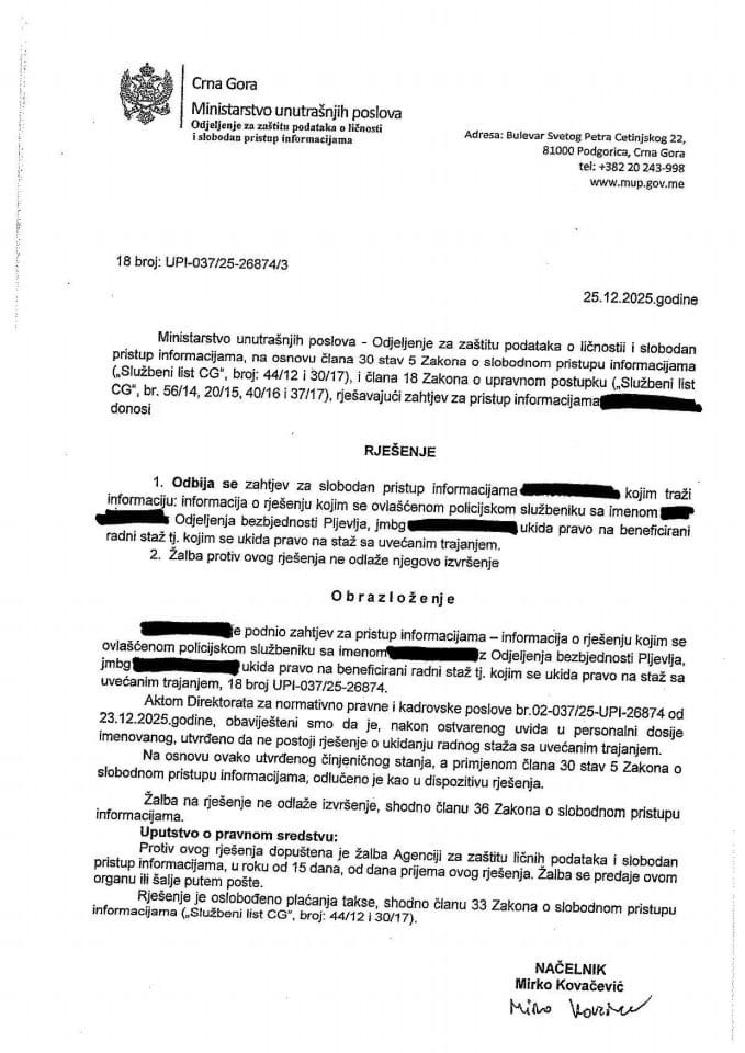 rješenje br. 18-UPI-037/25-26874/3