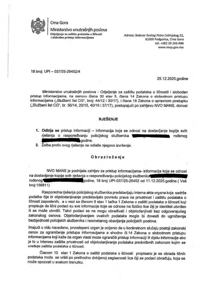 rješenje br. 18-UPI-037/25-26452/4