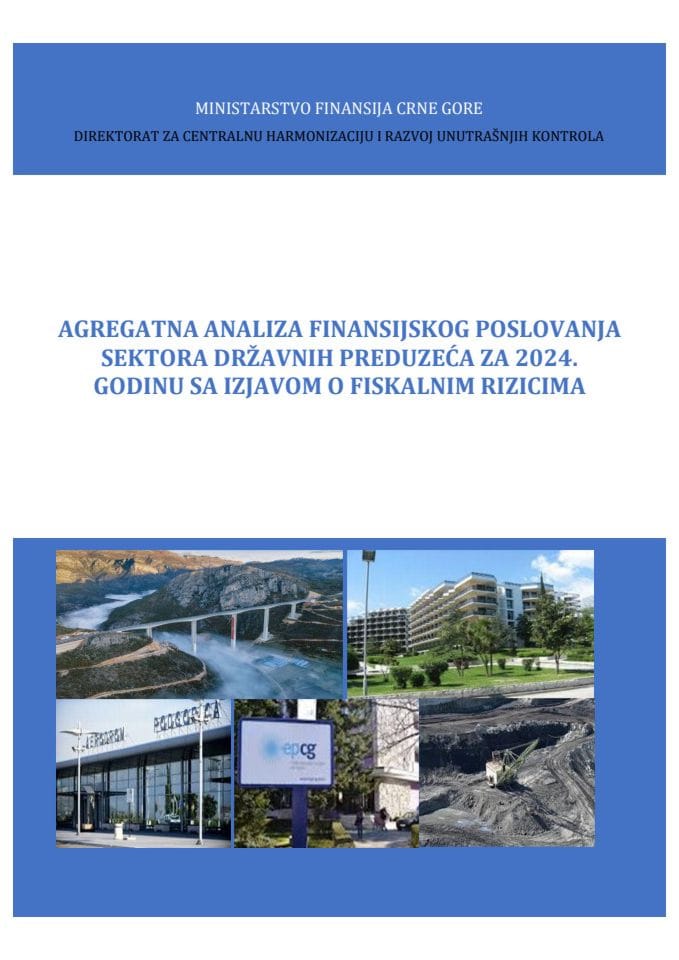 Агрегатна анализа финансијског пословања сектора државних предузећа за 2024. годину са Изјавом о фискалним ризицима