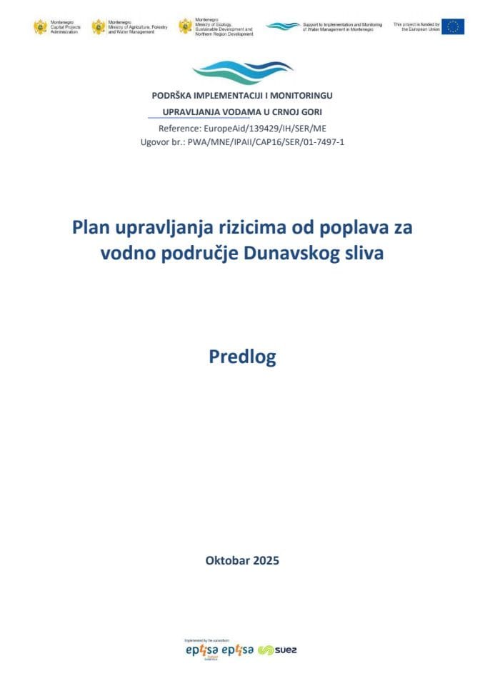 Предлози планова управљања ризицима од поплава за водна подручја Дунавског и Јадранског слива