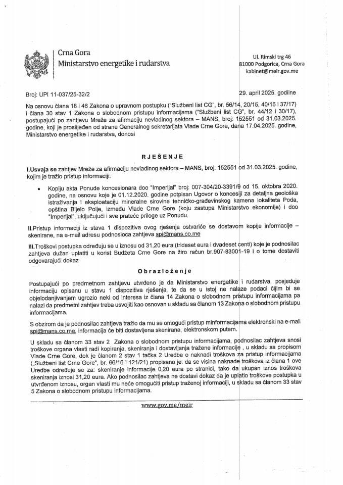 Rješenje usvaja se  01-011-25-32