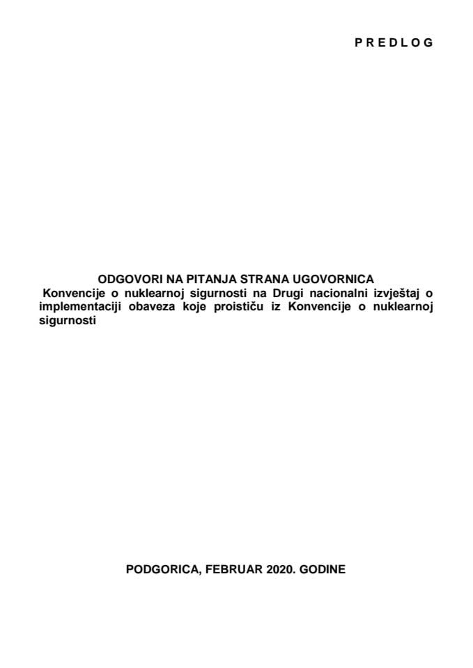 Odgovori na Drugi nacionalni izvjestaj CNS