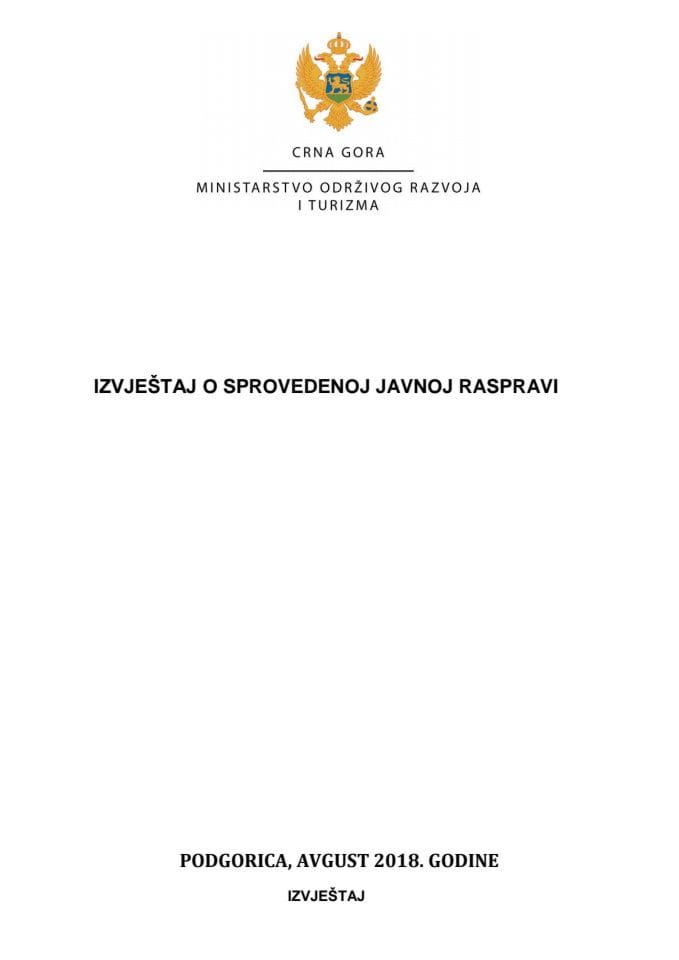 Izvještaj o sprovedenoj javnoj raspravi za Program zaštite od radona 2019-2023