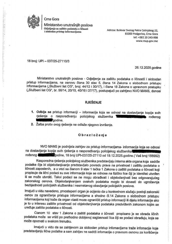 rješenje br. 18-UPI-037/25-27110/3