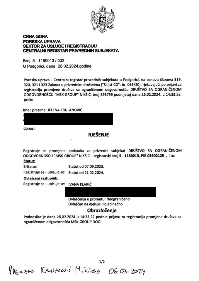 Informacija II 05/02-UP-198/4-25