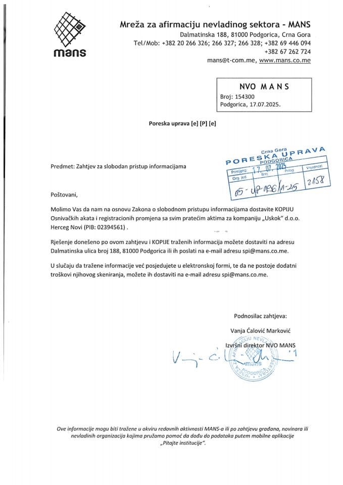 Rješenje 05/02-UP-196/2-25