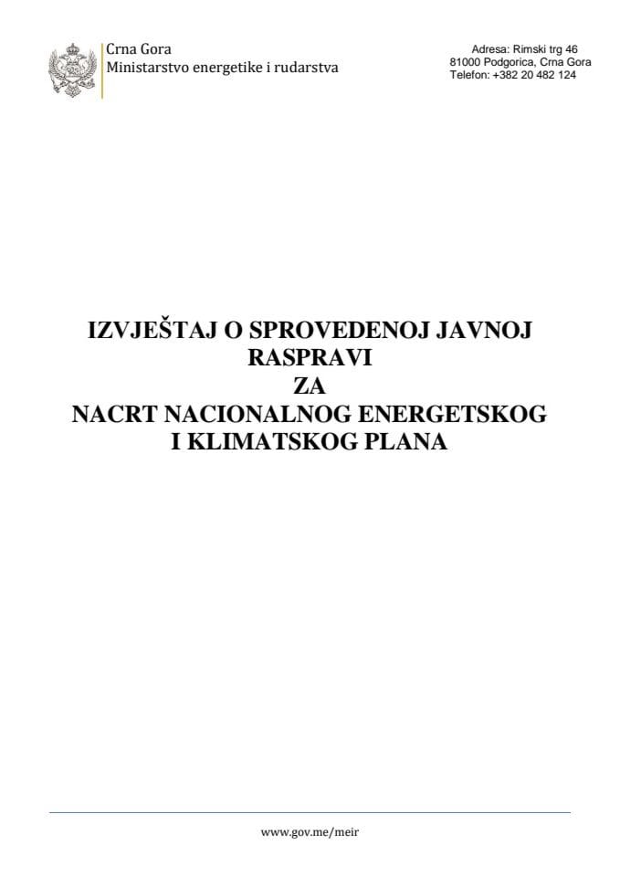 ИЗВЈЕСТАЈ СА ЈАВНЕ РАСПРАВЕ