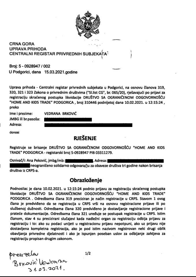 Informacija II 05/02-UP-280/4-25