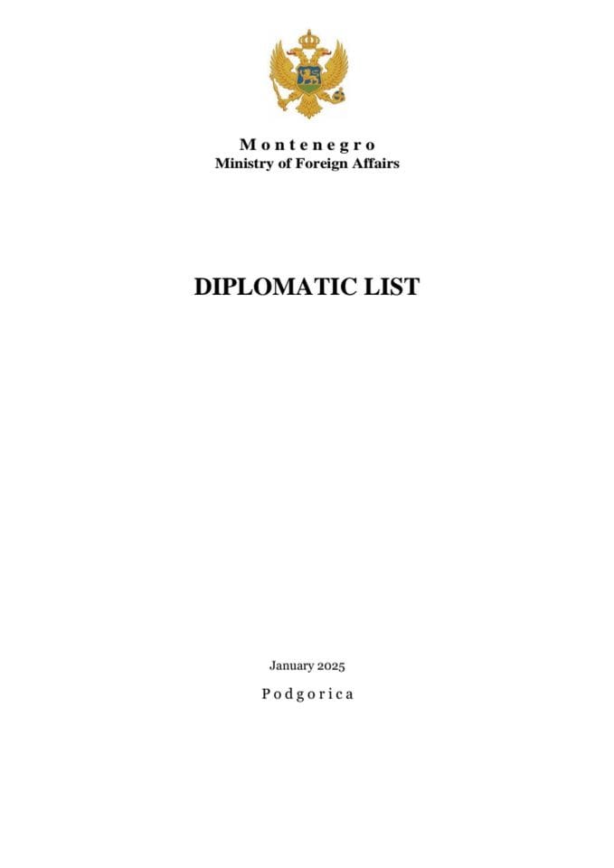 Diplomatic list - Januar 2026