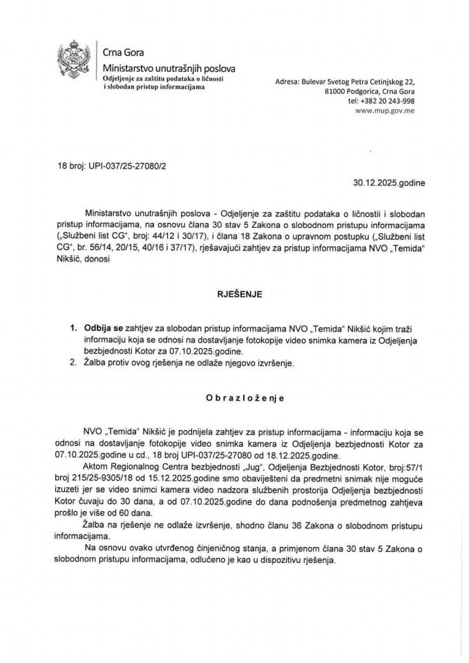 rješenje br. 18-UPI-037/25-27080/2
