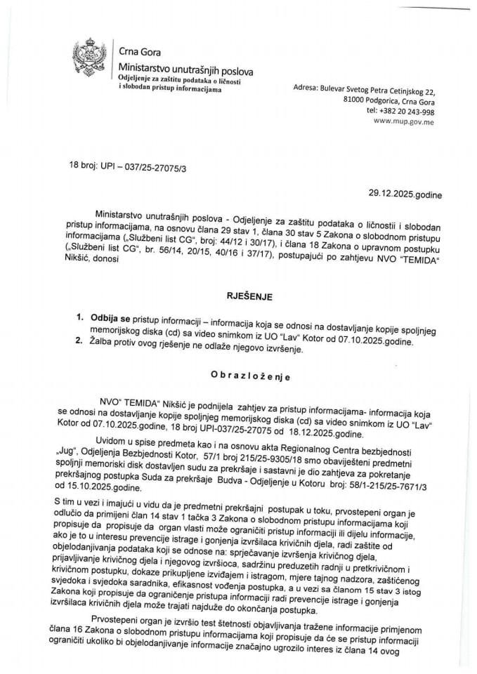 rješenje br. 18-UPI-037/25-27075/3