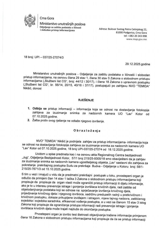 rješenje br. 18-UPI-037/25-27074/3