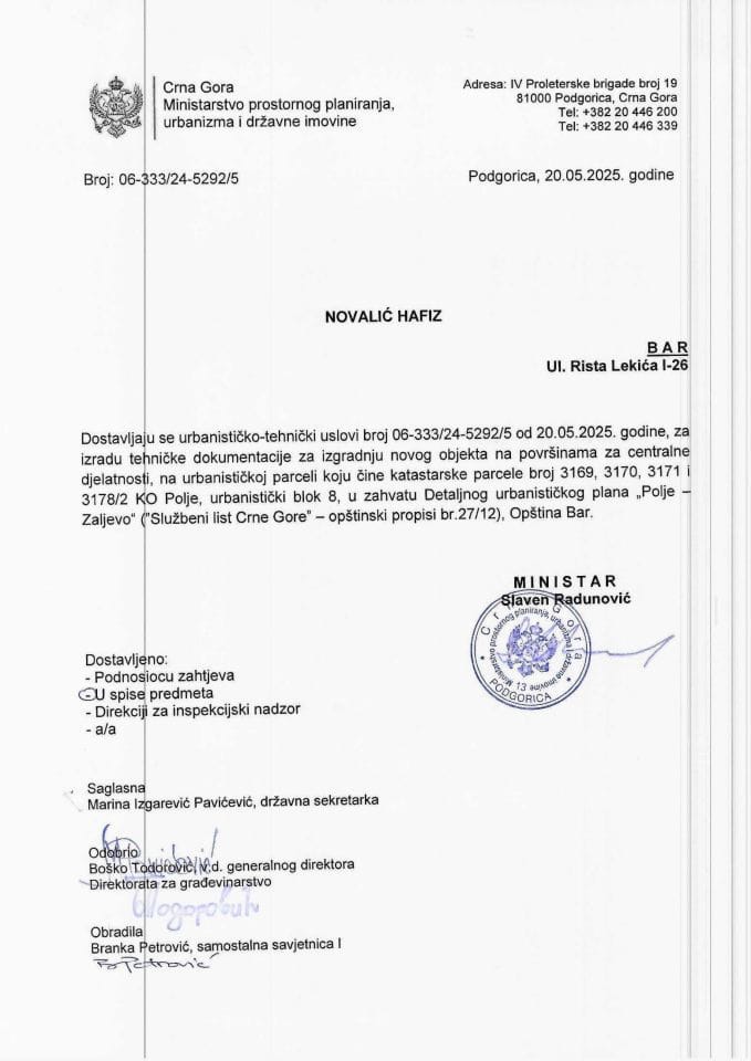 Izdati urbanističko-tehnički uslovi - 06_333_25_5292_5 Novalic Hafiz