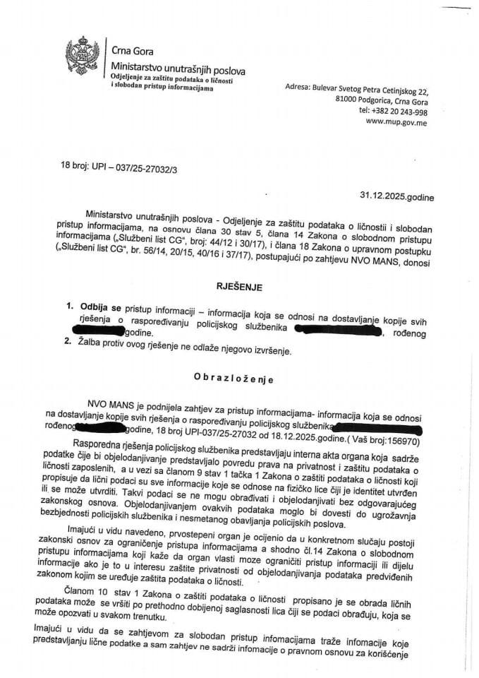 rješenje br. 18-UPI-037/25-27032/3