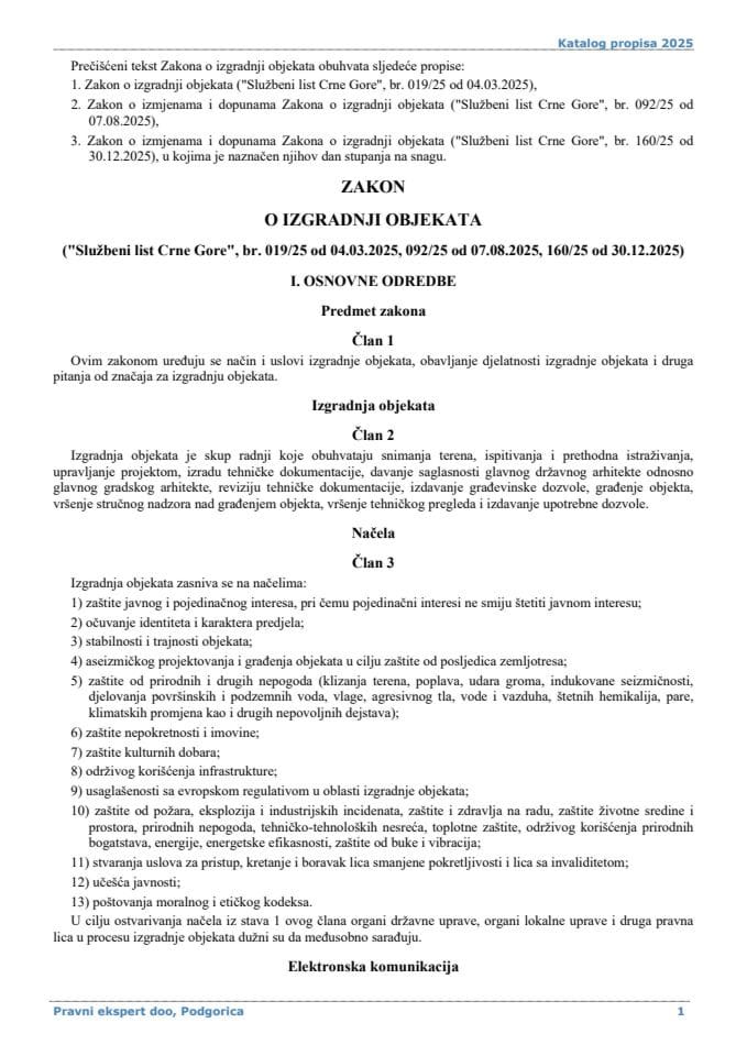 Zakon o izgradnji objekata