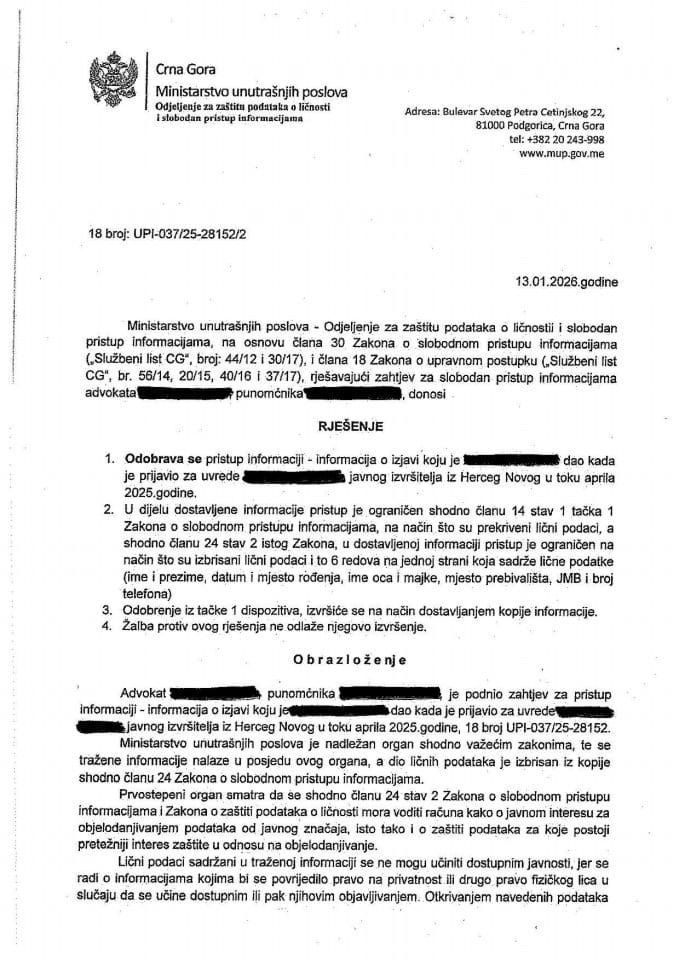 rješenje br. 18-UPI-037/25-28152/2