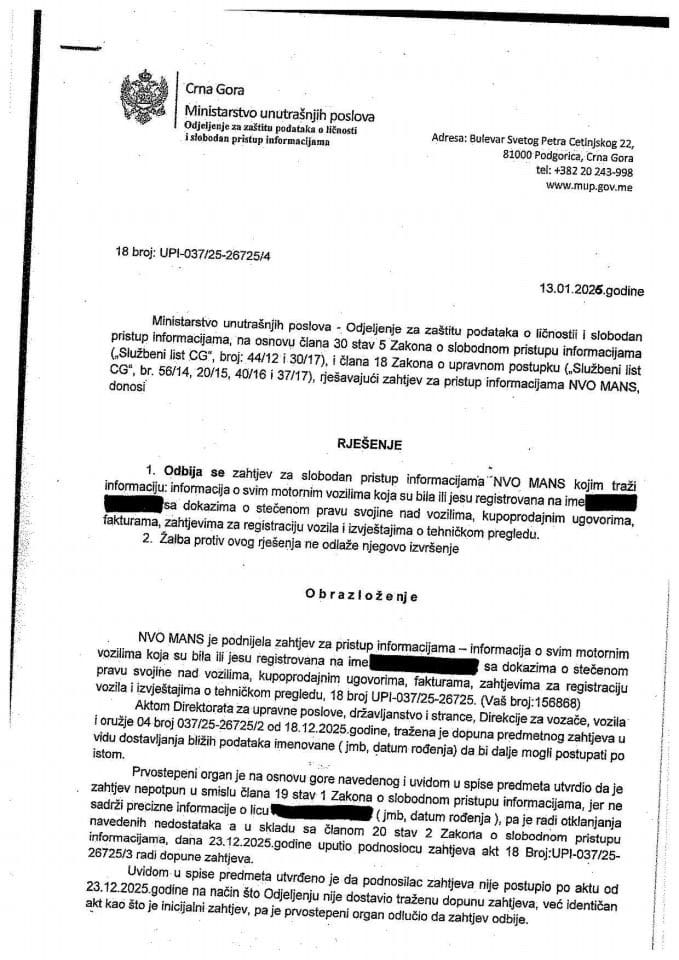 rješenje br. 18-UPI-037/25-26725/4