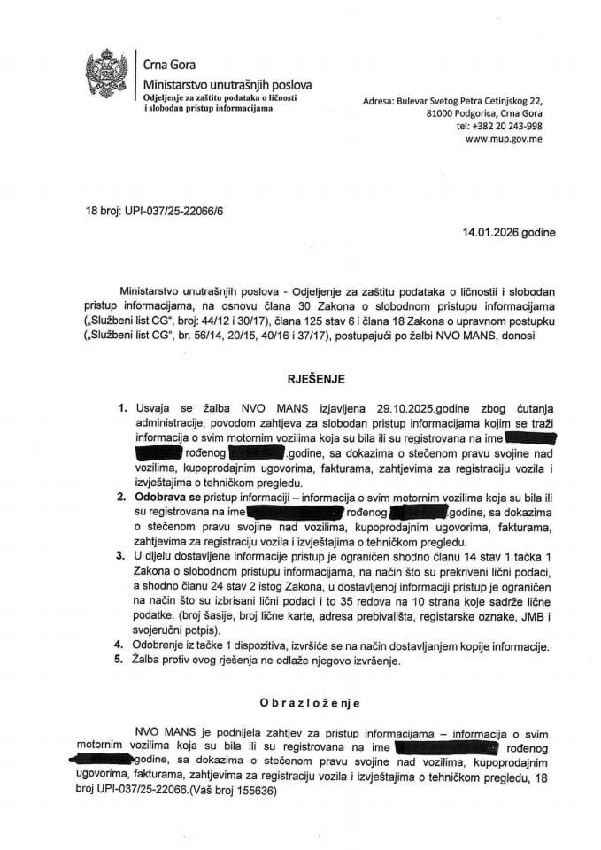 rješenje br. 18-UPI-037/25-22066/6