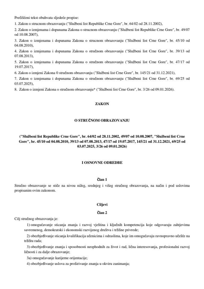 Zakon o stručnom obrazovanju