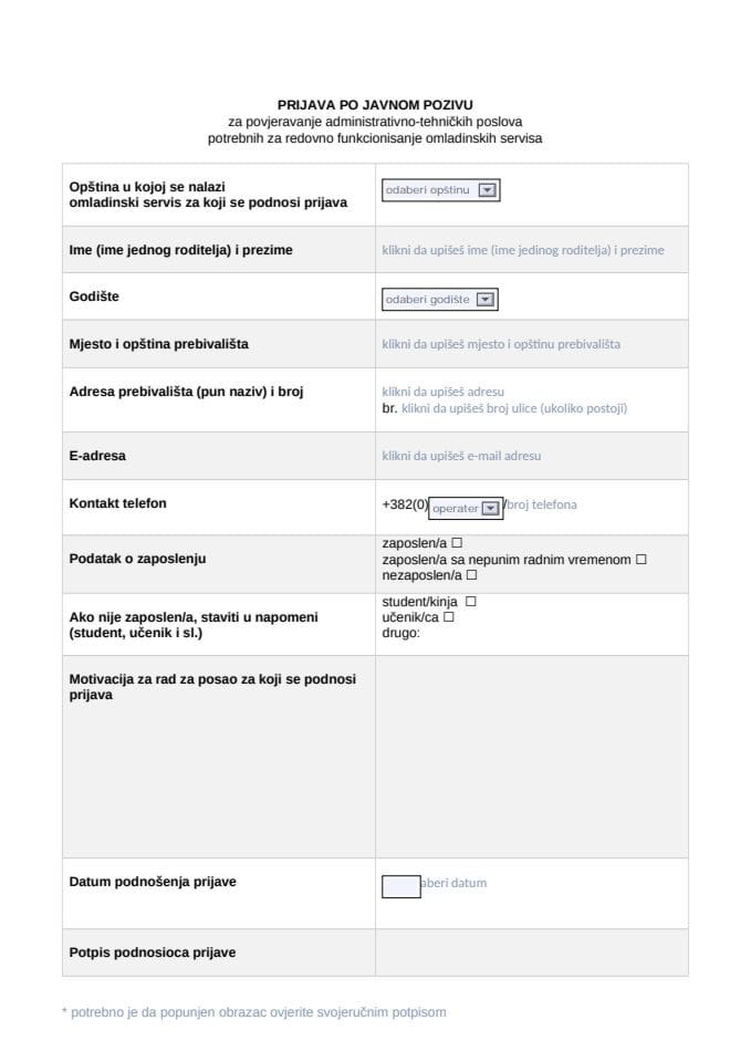 Prijava administratori