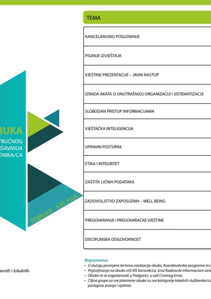 Kalendar obuka LS 2026 FEB-JUN