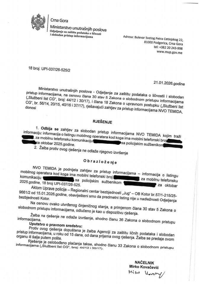 rješenje br. 18-UPI-037/26-525/2