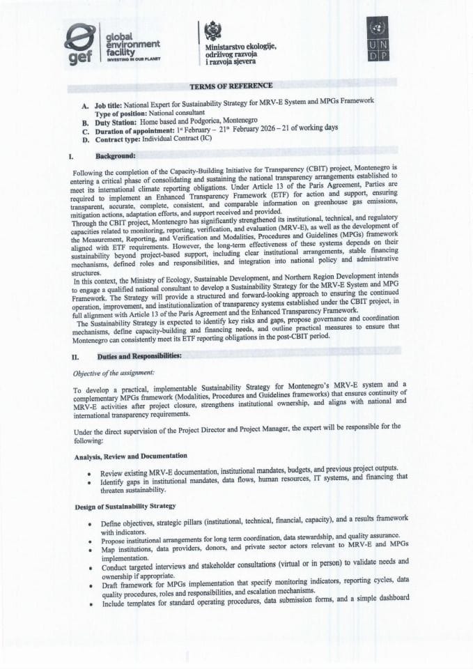 1 ToR CBIT National Expert for Sustainability strategy