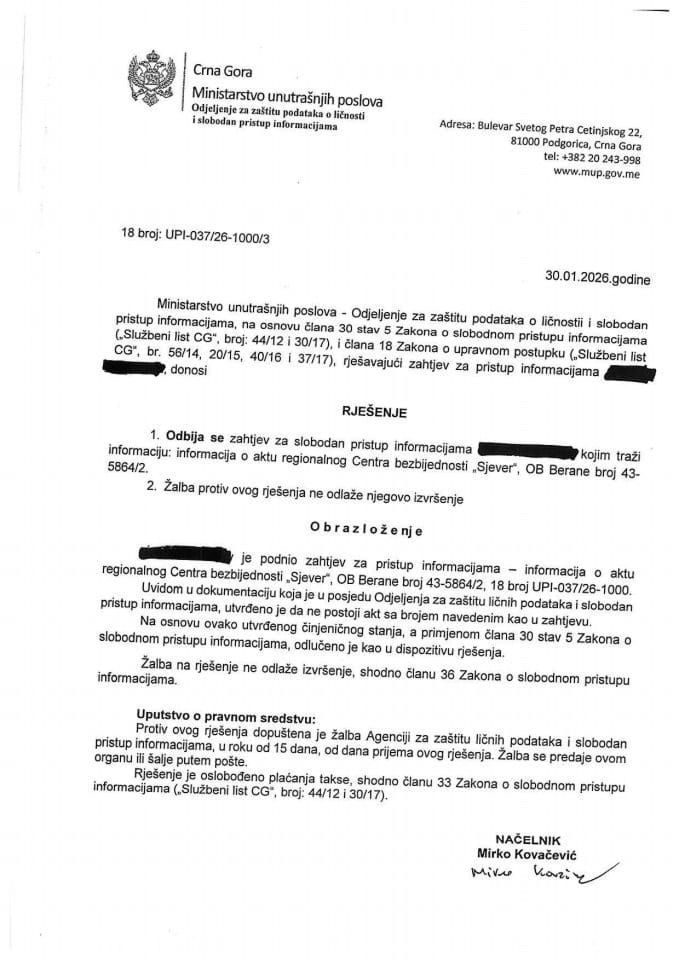 rješenje br. 18-UPI-037/26-1000/3