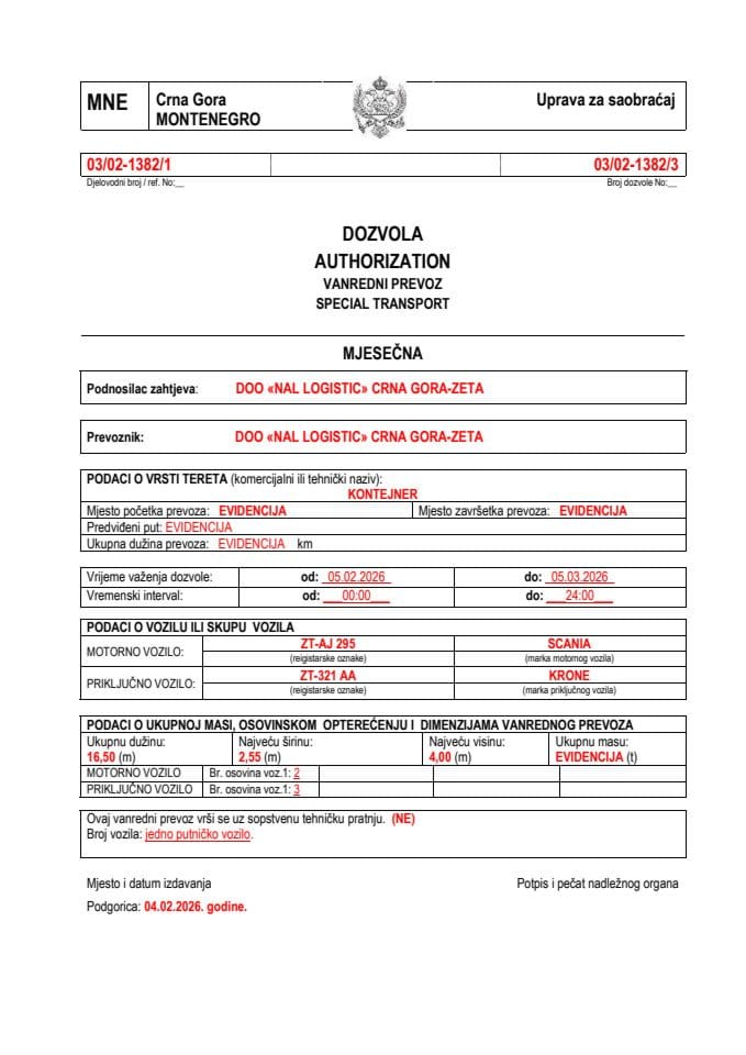 NAL LOGISTIC 03-02-1382-feb-mjesečna
