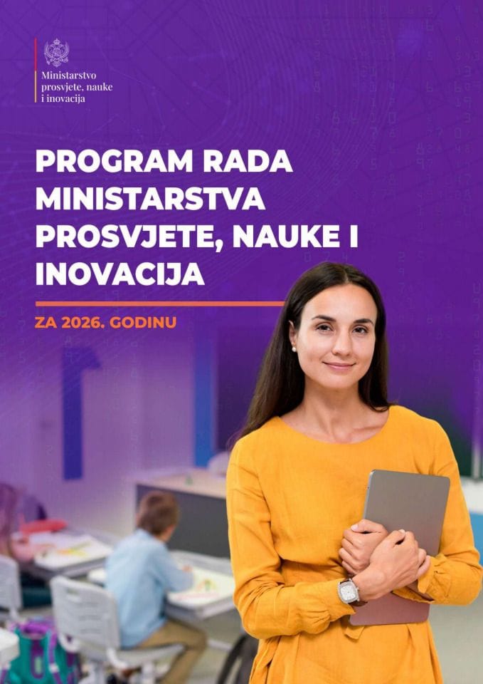 Program rada Ministarstva prosvjete, nauke i inovacija za 2026. godinu