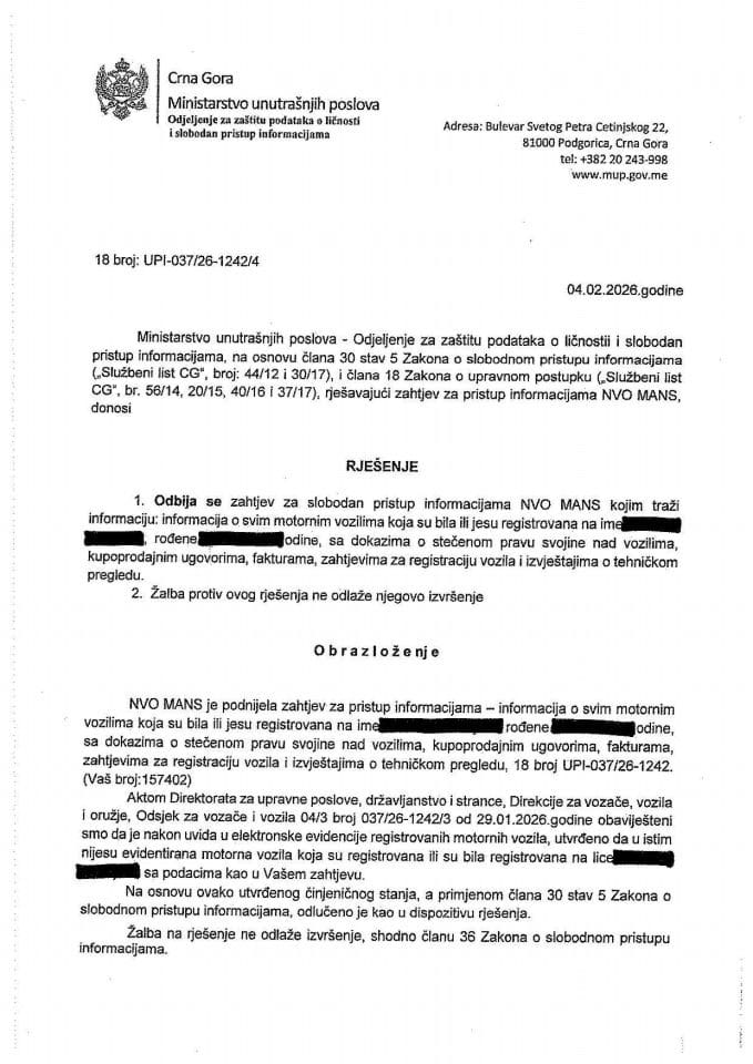 rješenje br. 18-UPI-037/26-1242/4