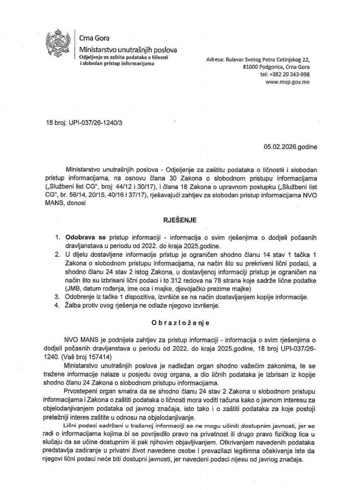 rješenje br. 18-UPI-037/26-1240/3