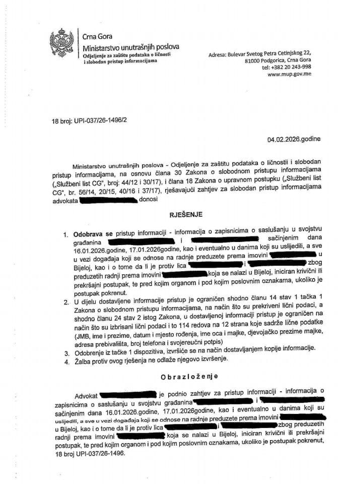 rješenje br. 18-UPI-037/26-1496/2