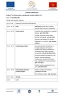 Agenda - Konferencija projekta „EU podrška  sektoru zapošljavanja i socijalne politike u Crnoj Gori“