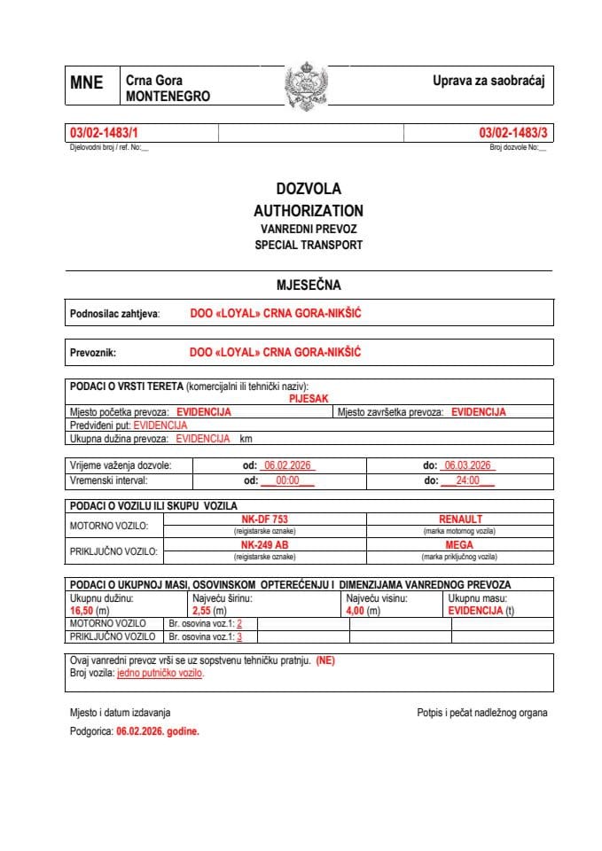 LOYAL 03-02-1483-feb-mjesečna