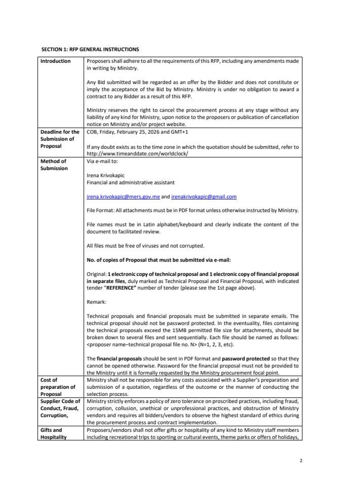 Section 1 GENERAL INSTRUCTIONS RFP 01-26