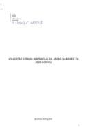 Izvještaj o radu inspekcije za javne nabavke za 2025.godinu