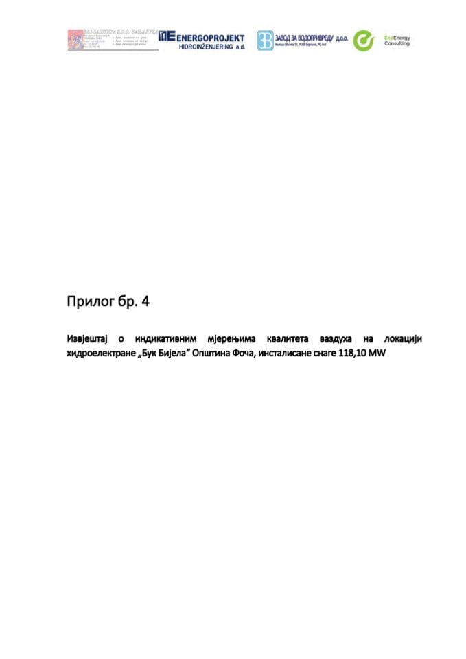 Prilog br.4. Izvještaj o indikativnim mjerenjima kvaliteta vazduha_275401629