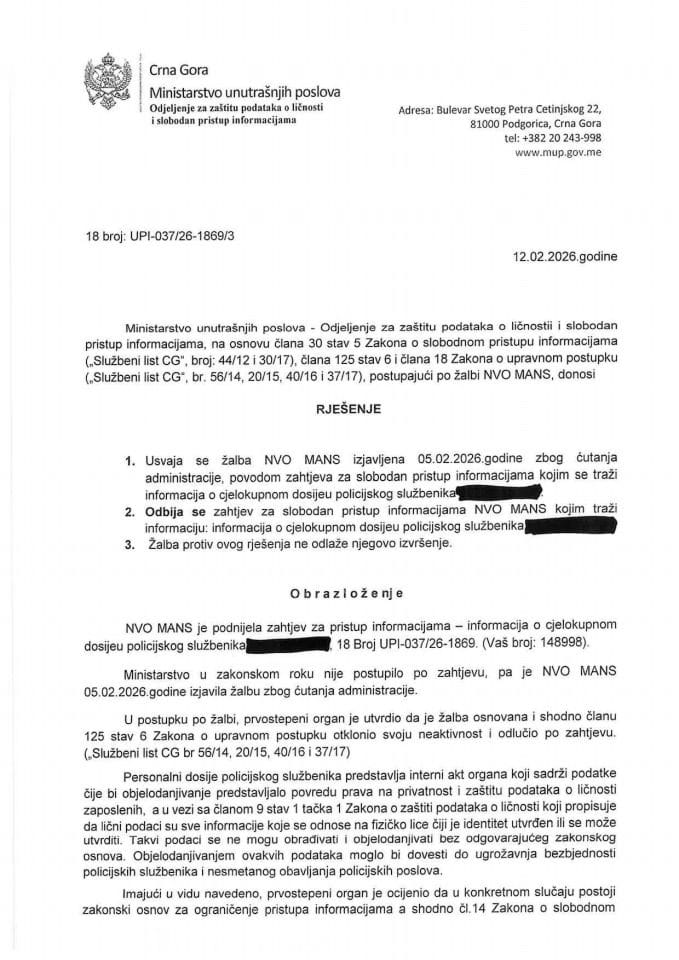 rješenje br. 18-UPI-037/26-1869/3