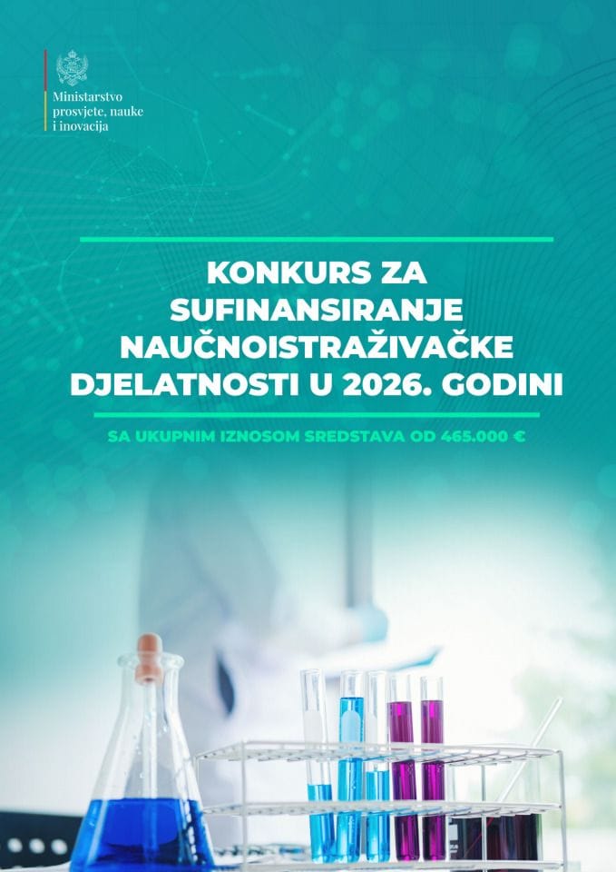 Konkurs za sufinansiranje naučnoistraživačke djelatnosti v3