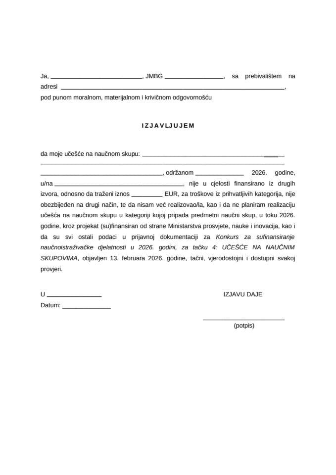 Tačka 4 - Izjava-pojedinca-Konkurs NID 2026