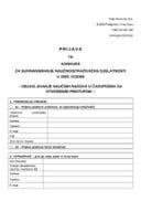 Tačka 6 - Prijavni obrazac - Konkurs NID 2026